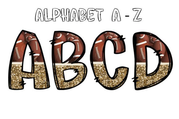 American Football Alphabet: Bold Typography for Game Day Projects