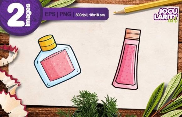 Charming Pink Perfume Bottle Vector for Creative Projects