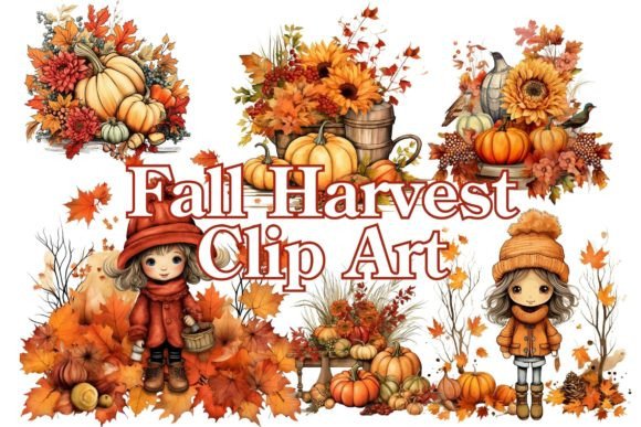 Embrace Autumn’s Charm with Fall Harvest Clip Art