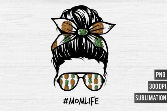 Mom Life PNG Sublimation-Pineapple Mom: A Tropical Design Asset