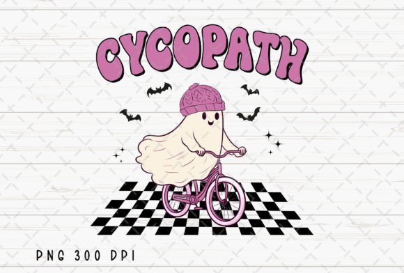 Retro Cycopath Ghost Spooky Season PNG: Your Go-To Design Asset