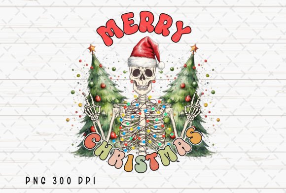 Spooky & Festive: Using the Retro Skeleton Santa PNG