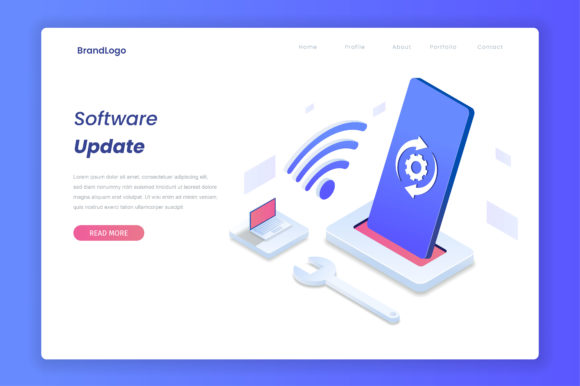System Update Isometric Illustration: A Modern Visual Asset