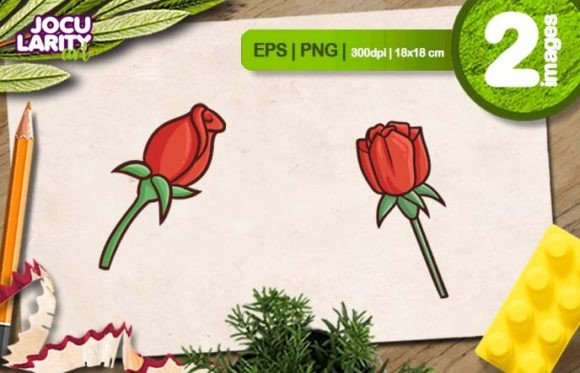 Unleash Playful Charm with Funny Red Rose Blooming Cartoon Vector