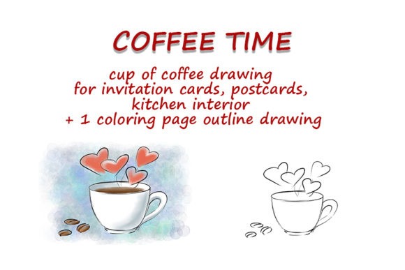 Warm Up Your Designs with Coffee Time Colorful Drawing